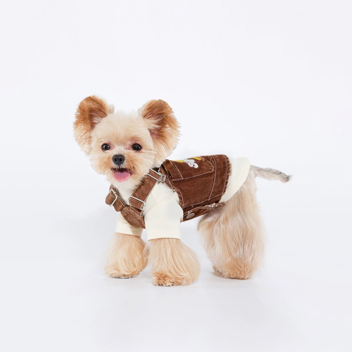 Brown Overalls Handmade Dog's Clothing